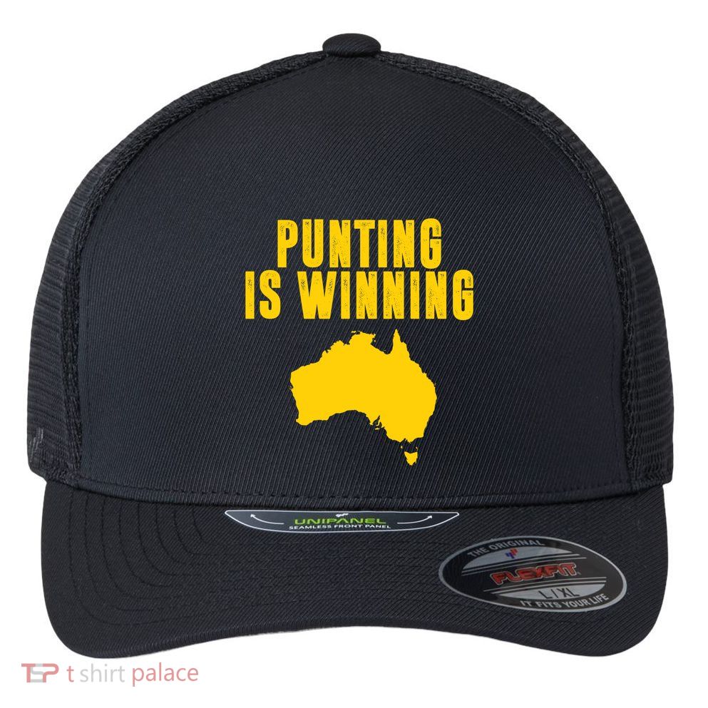 Punting Is Winning Football Fan Flexfit Unipanel Trucker Cap