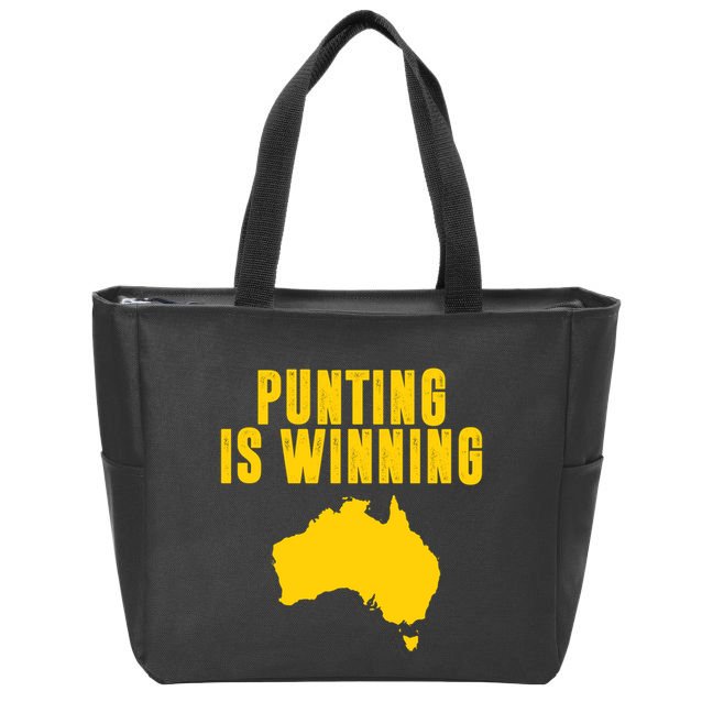 Punting Is Winning Football Fan Zip Tote Bag