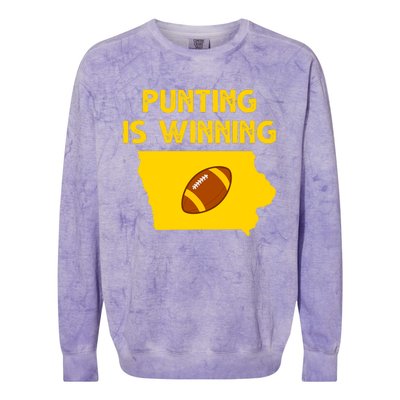 Punting Is Winning Iowa Football Colorblast Crewneck Sweatshirt