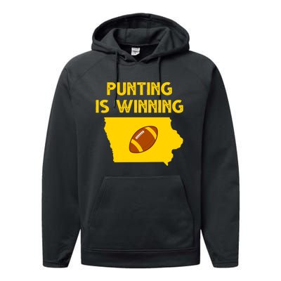 Punting Is Winning Iowa Football Performance Fleece Hoodie