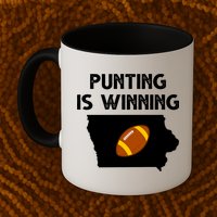 Punting Is Winning Iowa Football Mug