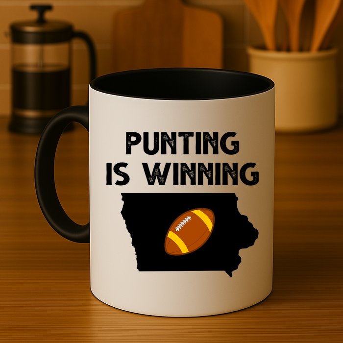 Punting Is Winning Iowa Football Mug