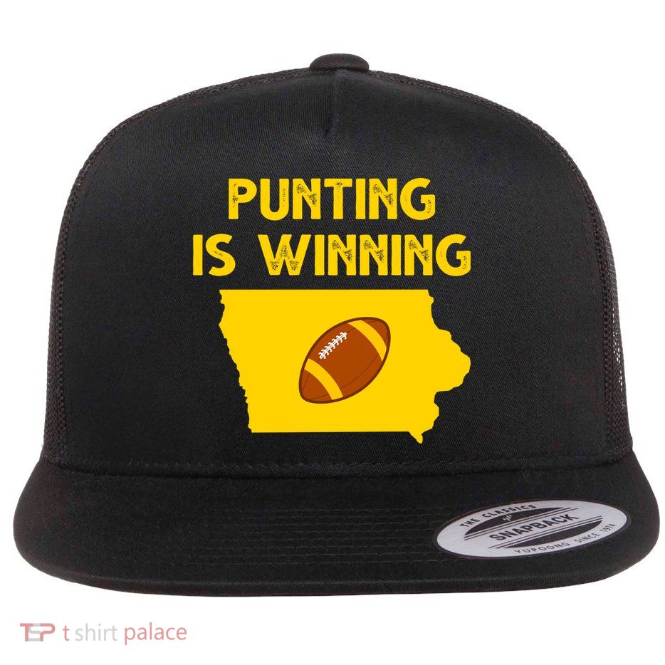 Punting Is Winning Iowa Football Flat Bill Trucker Hat