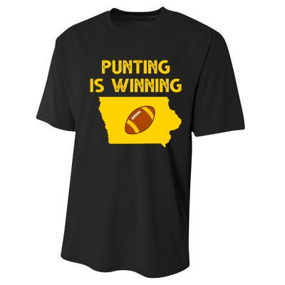 Punting Is Winning Iowa Football Performance Sprint T-Shirt