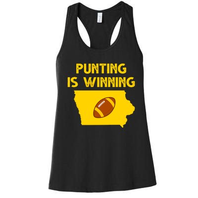 Punting Is Winning Iowa Football Women's Racerback Tank