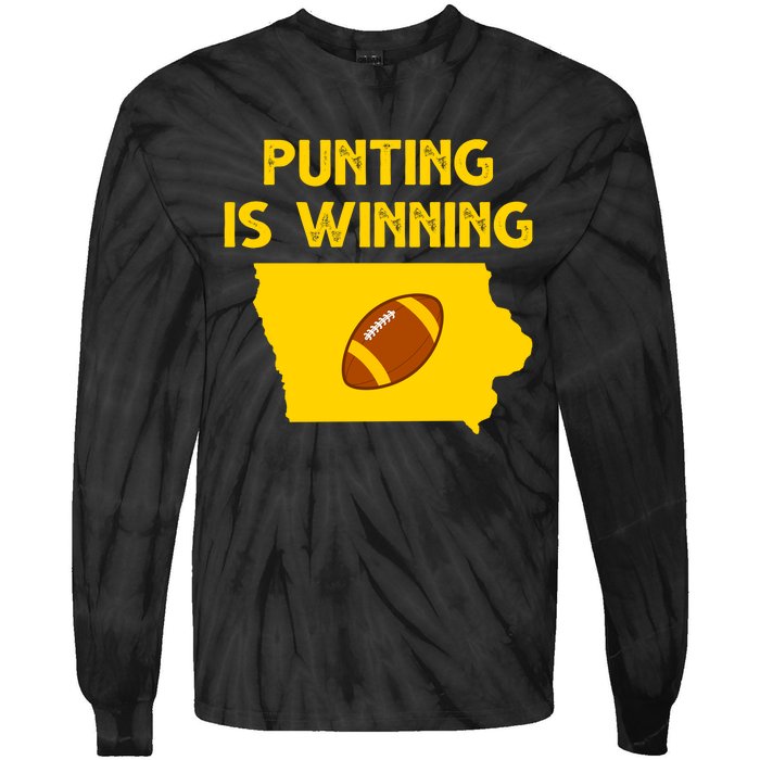 Punting Is Winning Iowa Football Tie-Dye Long Sleeve Shirt