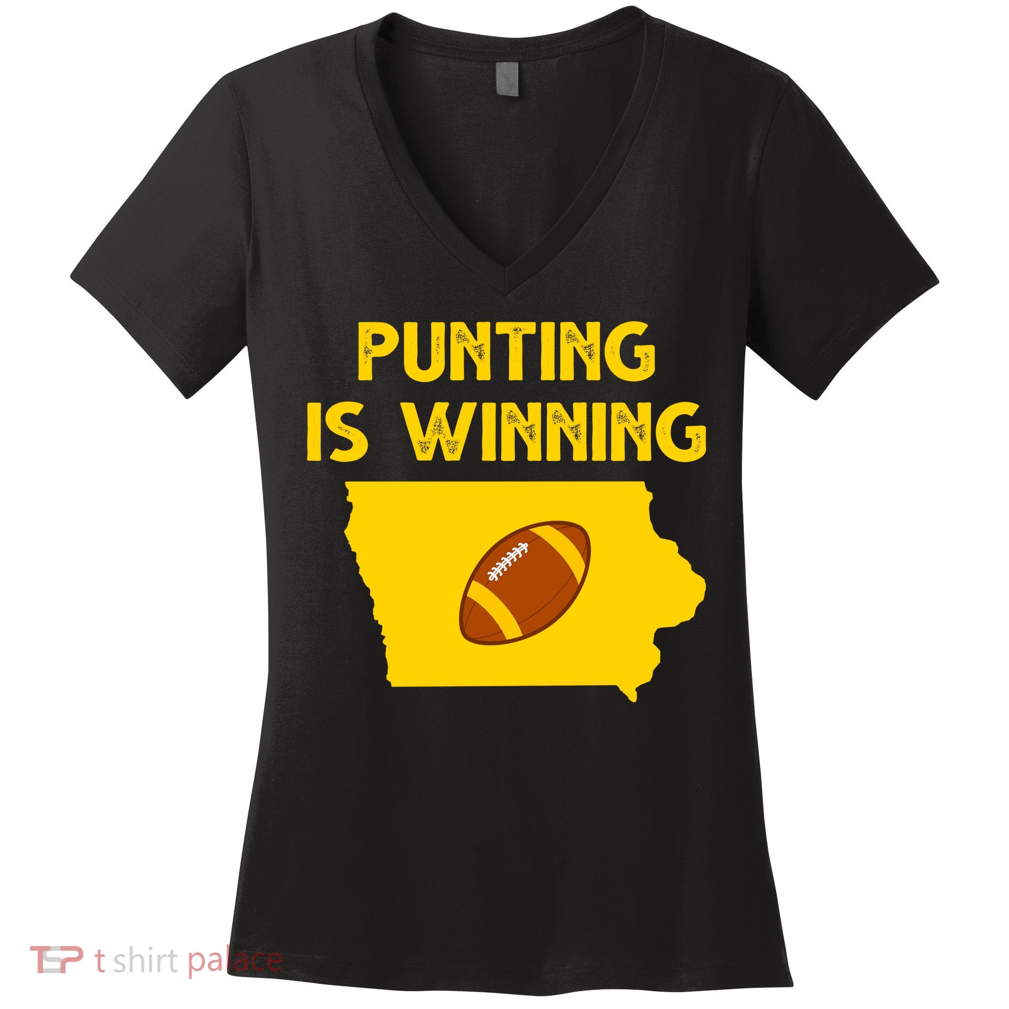 Punting Is Winning Iowa Football Women's V-Neck T-Shirt
