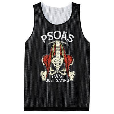 Psoas I Was Just Saying Funny Physical Therapist Yoga Mesh Reversible Basketball Jersey Tank