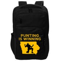 Punting Is Winning Iowa I Cheer For The Punter Impact Tech Backpack