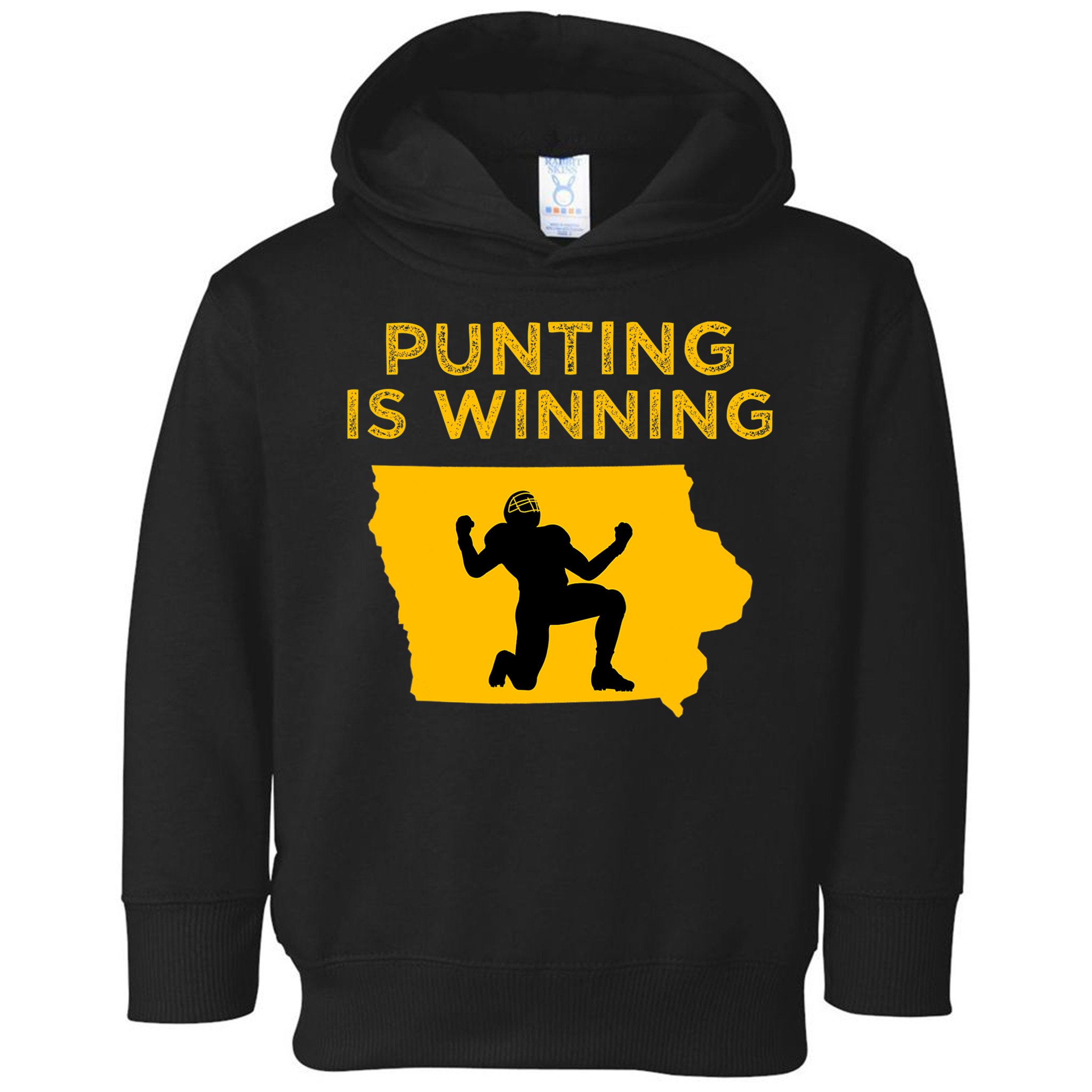 Punting Is Winning Iowa I Cheer For The Punter Toddler Hoodie