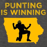 Punting Is Winning Iowa I Cheer For The Punter Vector Backpack