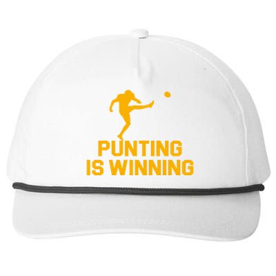 Punting Is Winning Football Lover Snapback Five-Panel Rope Hat