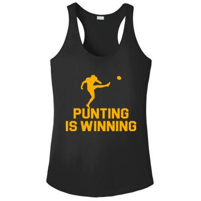 Punting Is Winning Football Lover Ladies PosiCharge Competitor Racerback Tank