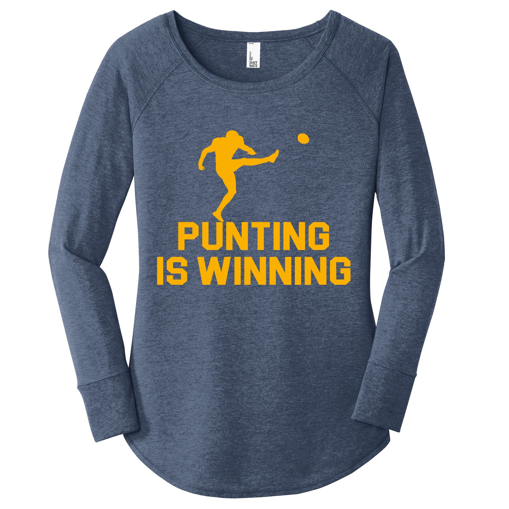 Punting Is Winning Football Lover Women's Perfect Tri Tunic Long Sleeve Shirt