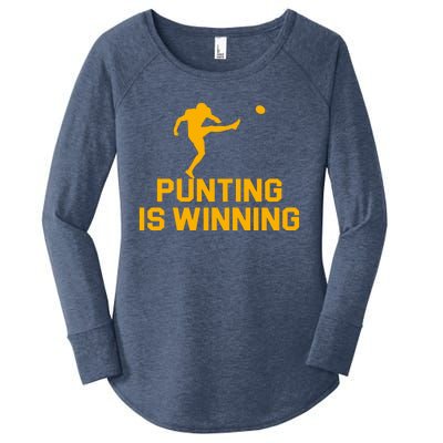 Punting Is Winning Football Lover Women's Perfect Tri Tunic Long Sleeve Shirt