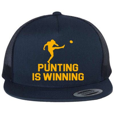 Punting Is Winning Football Lover Flat Bill Trucker Hat