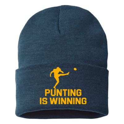 Punting Is Winning Football Lover Sustainable Knit Beanie