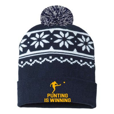 Punting Is Winning Football Lover USA-Made Snowflake Beanie