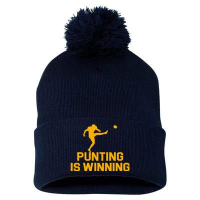 Punting Is Winning Football Lover Pom Pom 12in Knit Beanie