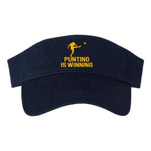 Punting Is Winning Football Lover Valucap Bio-Washed Visor