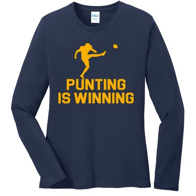 Punting Is Winning Football Lover Ladies Long Sleeve Shirt