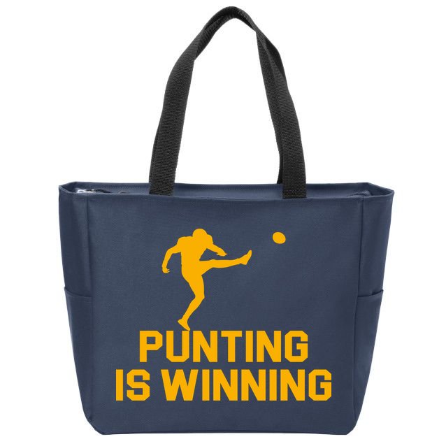 Punting Is Winning Football Lover Zip Tote Bag