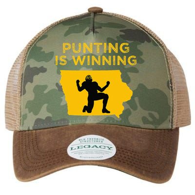 Punting Is Winning Iowa I Cheer For The Punter Legacy Tie Dye Trucker Hat