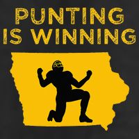 Punting Is Winning Iowa I Cheer For The Punter Garment-Dyed Fleece Hoodie