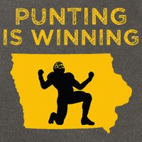 Punting Is Winning Iowa I Cheer For The Punter Cotton Canvas Backpack