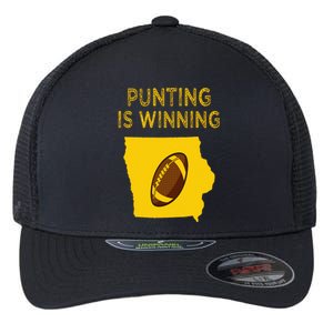 punting is winning iowa I cheer For The Punter Flexfit Unipanel Trucker Cap