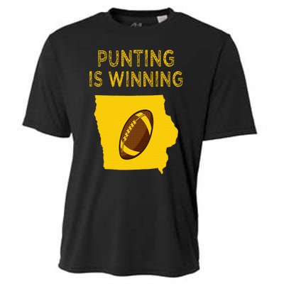 punting is winning iowa I cheer For The Punter Cooling Performance Crew T-Shirt