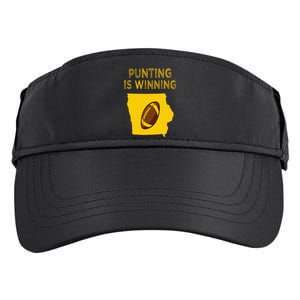 punting is winning iowa I cheer For The Punter Adult Drive Performance Visor