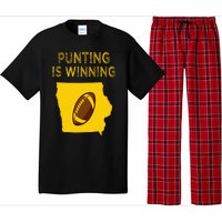 punting is winning iowa I cheer For The Punter Pajama Set