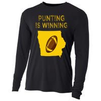 punting is winning iowa I cheer For The Punter Cooling Performance Long Sleeve Crew