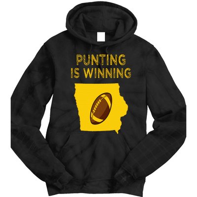 punting is winning iowa I cheer For The Punter Tie Dye Hoodie