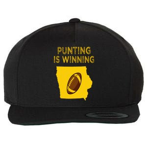 punting is winning iowa I cheer For The Punter Wool Snapback Cap