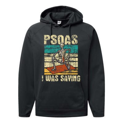 Psoas I Was Saying Massage Therapist Therapy Lmt Masseuse Performance Fleece Hoodie