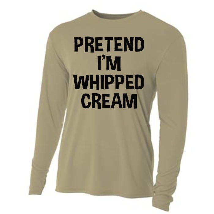 Pretend IM Whipped Cream Thanksgiving Funny Food Costume Cooling Performance Long Sleeve Crew