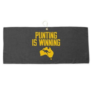 Punting Is Winning Australia Map Large Microfiber Waffle Golf Towel