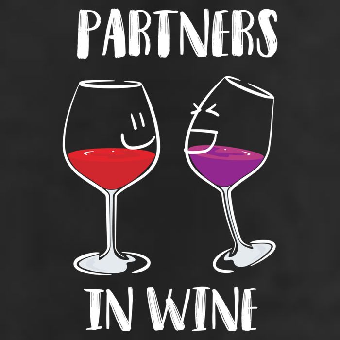 Partners In Wine Cool Wine Ers Gift 7 Panel Mesh Trucker Snapback Hat