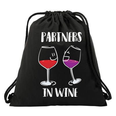 Partners In Wine Cool Wine Ers Gift Drawstring Bag