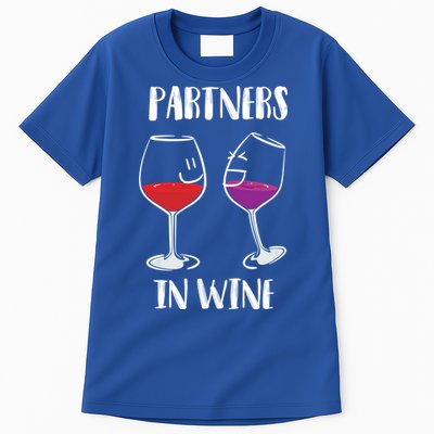 Partners In Wine Cool Wine Ers Gift Tall T-Shirt