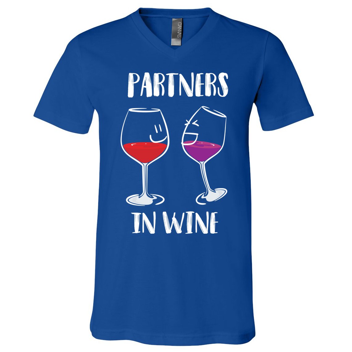 Partners In Wine Cool Wine Ers Gift V-Neck T-Shirt