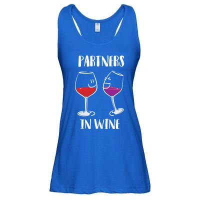 Partners In Wine Cool Wine Ers Gift Ladies Essential Flowy Tank