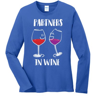 Partners In Wine Cool Wine Ers Gift Ladies Long Sleeve Shirt