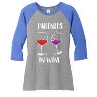 Partners In Wine Cool Wine Ers Gift Women's Tri-Blend 3/4-Sleeve Raglan Shirt