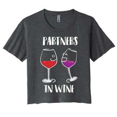 Partners In Wine Cool Wine Ers Gift Women's Crop Top Tee