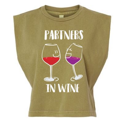 Partners In Wine Cool Wine Ers Gift Garment-Dyed Women's Muscle Tee