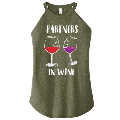 Partners In Wine Cool Wine Ers Gift Women's Perfect Tri Rocker Tank