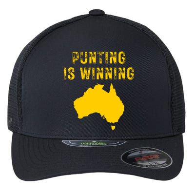 Punting Is Winning Iowa I Cheer For The Punter Flexfit Unipanel Trucker Cap